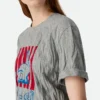 T-Shirt aus bedrucktem Jersey mit Crushed-Effekt T-Shirt aus bedrucktem Jersey mit Crushed-Effekt