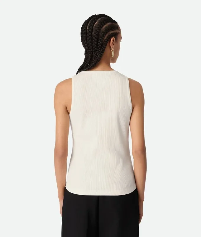 Tanktop aus geripptem Baumwolljersey Tanktop aus geripptem Baumwolljersey