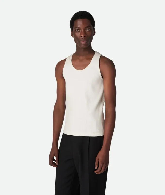 Tanktop aus kompaktem Baumwoll-Rippstrick Tanktop aus kompaktem Baumwoll-Rippstrick