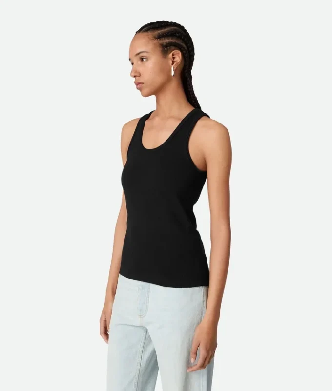 Tanktop aus Stretch-Ripp-Baumwolle Tanktop aus Stretch-Ripp-Baumwolle