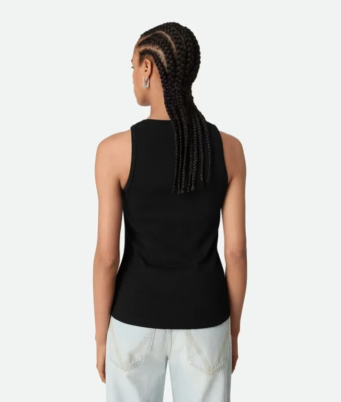 Tanktop aus Stretch-Ripp-Baumwolle Tanktop aus Stretch-Ripp-Baumwolle