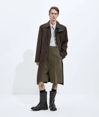 Trenchcoat aus Seide und Nylon