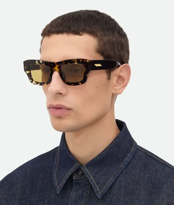 Ultradünne eckige Sonnenbrille