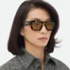 Ultradünne eckige Sonnenbrille