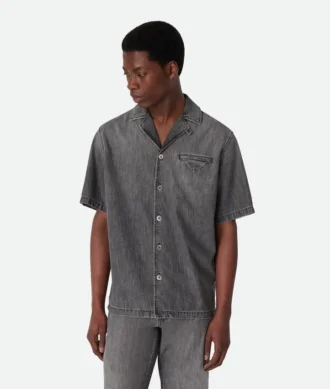 Vintage-Hemd aus schwarzem Denim Vintage-Hemd aus schwarzem Denim