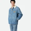 Vintage-Jacke aus Indigo-Denim und Lammfell Vintage-Jacke aus Indigo-Denim und Lammfell
