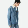 Vintage-Jacke aus Indigo-Denim und Lammfell Vintage-Jacke aus Indigo-Denim und Lammfell