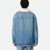 Vintage-Jacke aus Indigo-Denim und Lammfell Vintage-Jacke aus Indigo-Denim und Lammfell