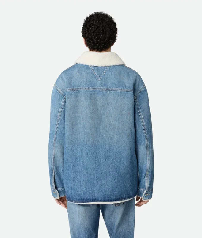 Vintage-Jacke aus Indigo-Denim und Lammfell Vintage-Jacke aus Indigo-Denim und Lammfell