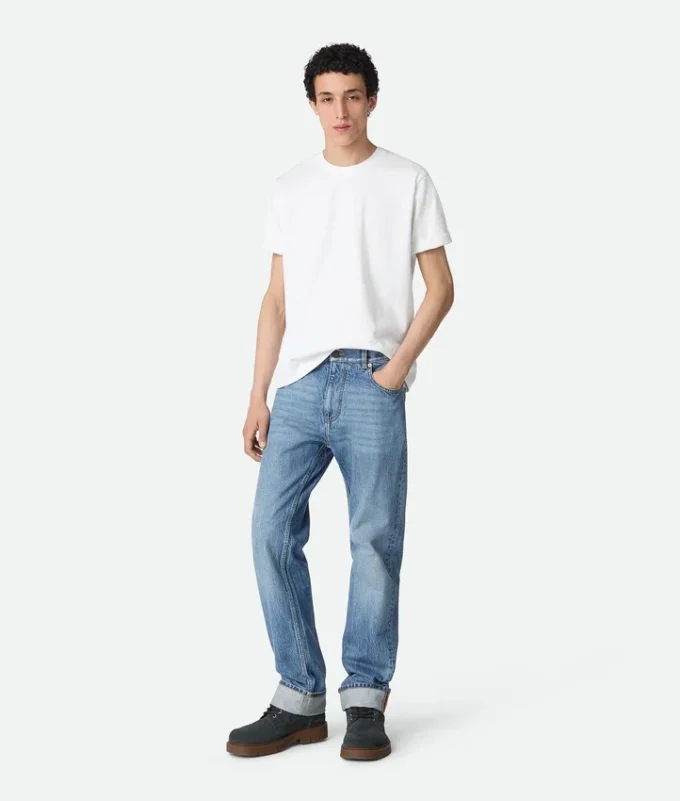 Vintage-Jeans in Indigo mit geradem Schnitt Vintage-Jeans in Indigo mit geradem Schnitt