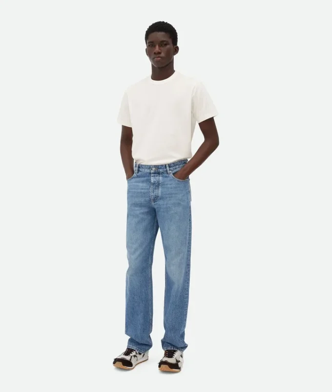 Vintage-Jeans in Indigo mit geradem Schnitt Vintage-Jeans in Indigo mit geradem Schnitt