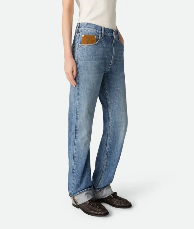 Vintage-Jeans in Indigo mit geradem Schnitt Vintage-Jeans in Indigo mit geradem Schnitt