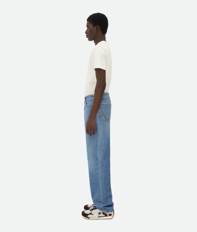 Vintage-Jeans in Indigo mit geradem Schnitt Vintage-Jeans in Indigo mit geradem Schnitt
