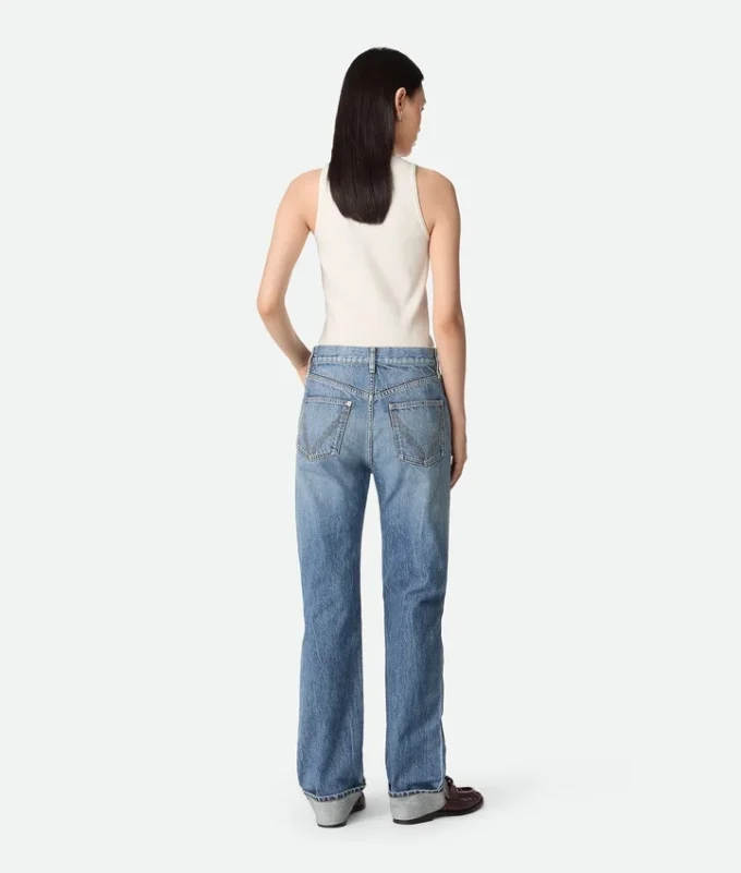 Vintage-Jeans in Indigo mit geradem Schnitt Vintage-Jeans in Indigo mit geradem Schnitt