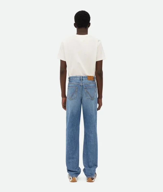 Vintage-Jeans in Indigo mit geradem Schnitt Vintage-Jeans in Indigo mit geradem Schnitt