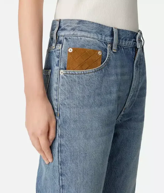 Vintage-Jeans in Indigo mit geradem Schnitt Vintage-Jeans in Indigo mit geradem Schnitt