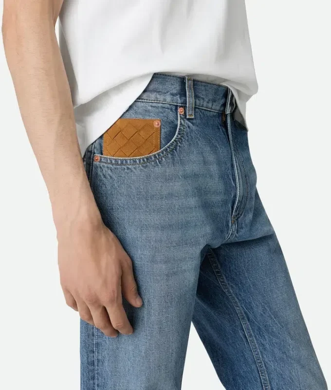 Vintage-Jeans in Indigo mit geradem Schnitt Vintage-Jeans in Indigo mit geradem Schnitt