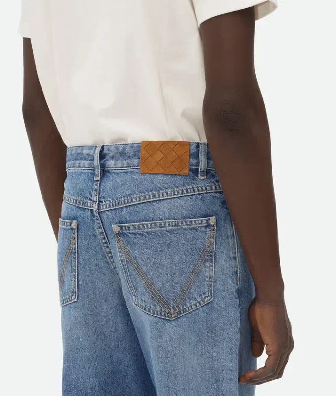 Vintage-Jeans in Indigo mit geradem Schnitt Vintage-Jeans in Indigo mit geradem Schnitt