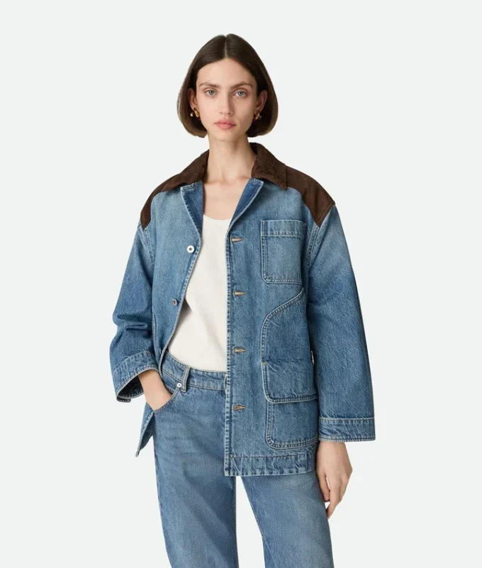 Vintage-Jeansjacke in Indigo