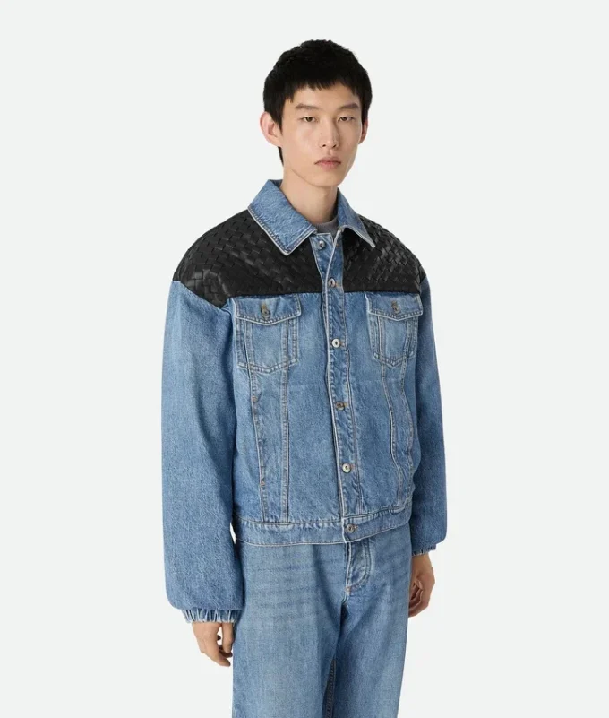 Vintage-Jeansjacke in Indigo