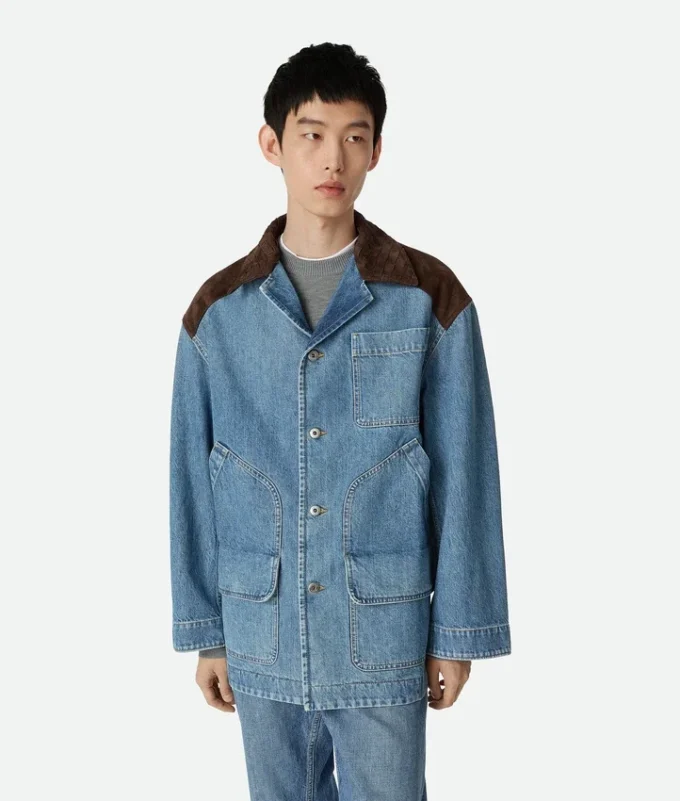 Vintage-Jeansjacke in Indigo