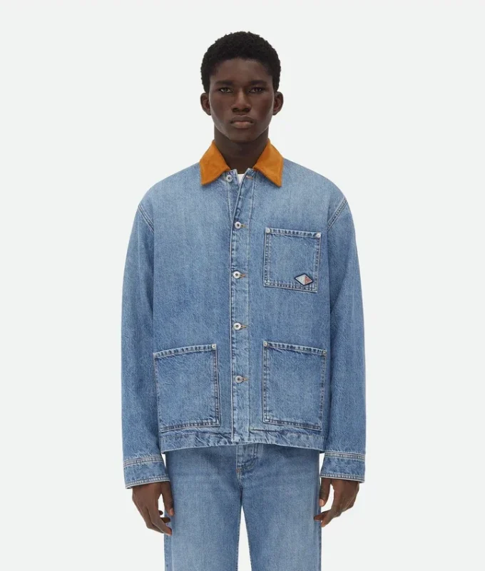 Vintage-Jeansjacke in Indigo
