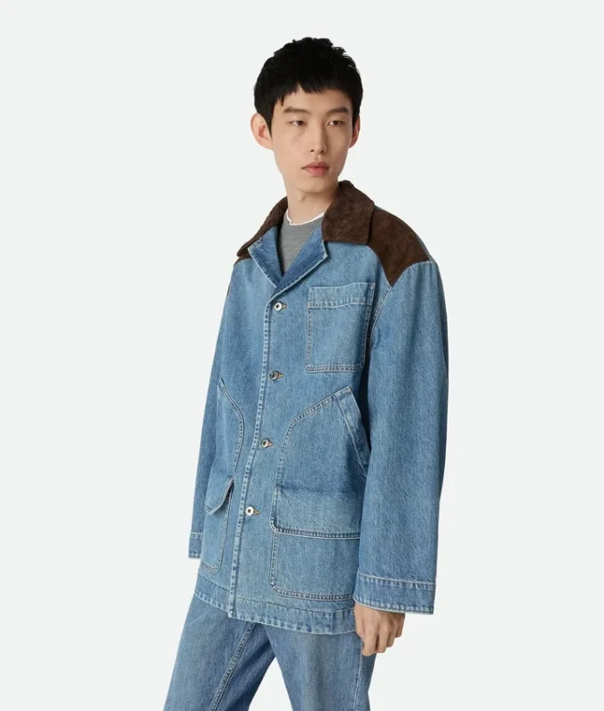 Vintage-Jeansjacke in Indigo