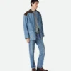 Vintage-Jeansjacke in Indigo