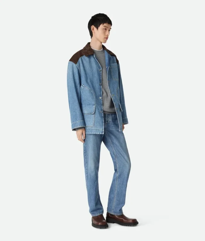 Vintage-Jeansjacke in Indigo