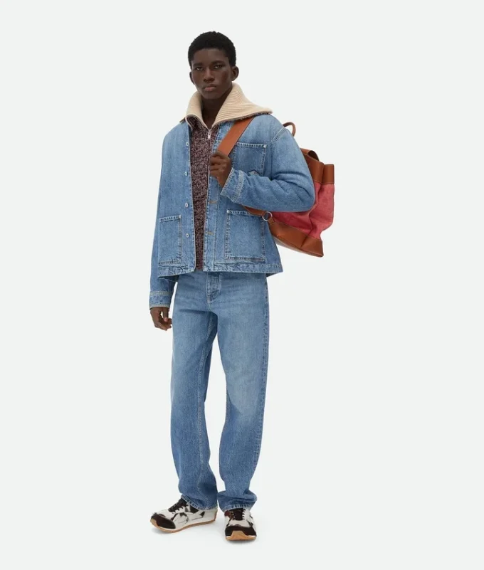 Vintage-Jeansjacke in Indigo