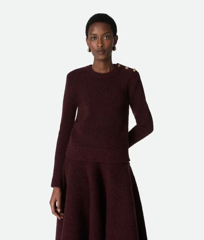 Woll-Bouclé-Pullover Woll-Bouclé-Pullover