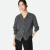 Woll-Strickjacke mit Rippmuster Woll-Strickjacke mit Rippmuster