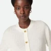 Woll-Strickjacke mit Rippmuster Woll-Strickjacke mit Rippmuster